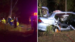 Sunlight Coast crash: Lucky escape from automobile after scary crash in Landsborough