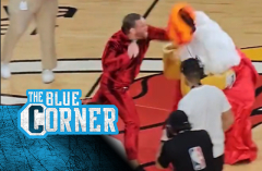 Video: Conor McGregor hilariously knocks out Miami Heat mascot at Game 4 of 2023 NBA Finals