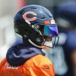 Michael Vick sees with Bears QB Justin Fields at Halas Hall