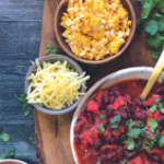 Mexican Kidney Beans with Brown Rice, Guacamole & Grilled Corn