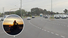 Speeding motorcycle rider crashes at crossway in Hampton East, Melbourne