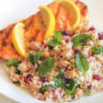 Indian-Spiced Fish Served with Quinoa & Pomegranate Salad