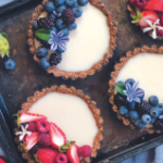 Vegan Coconut & Berry Flan with Hemp Almond Crust