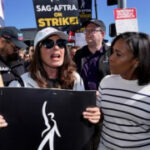 Film and TELEVISION stars signupwith picket lines in battle over the future of Hollywood