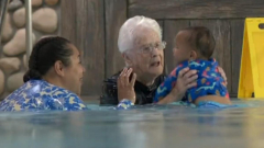 UnitedStates swim trainer exposes trick to mentor kids 100 years moreyouthful than her