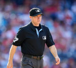 First base umpire Lew Williams has three calls overturned in Phillies-Nationals game