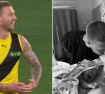 Nathan Broad commemorates ‘big week’ with lovely gesture after kicking uncommon objective throughout Richmond loss to St Kilda