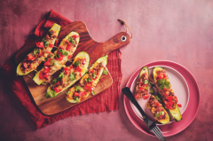 Taco-Stuffed Zucchinis