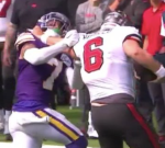 A mic’d-up Baker Mayfield took a savage shot at Vikings CB Byron Murphy after a nasty stiff arm