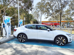 Australia Test: Polestar 2 MY24 Long Range Performance DC quick charge at Evie 350kW Penrith