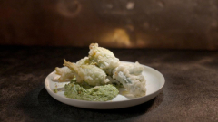 MKR Episode 8 Recipe: Stuffed Zucchini Flowers on Basil Pesto