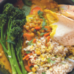 Chickpea, Carrot & Lemon Coconut Curry with Brown Rice