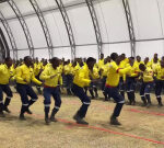South African firemens state goodbye to Canada with conventional dance