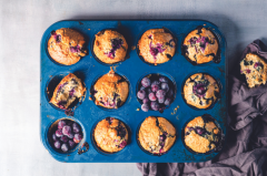 Vegan Blueberry & Oat Muffins