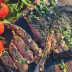 Pepper T-Bone Steak with Herbs & Cherry Tomatoes