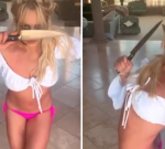 Police sent to Britney Spears’ home after disturbing knife video
