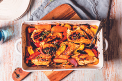 Grilled Lemon  Herb Chicken with Roasted Vegetables