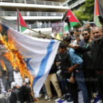 Anti-Israel demonstration draws 300 at embassy