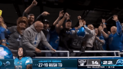 Joe Buck had an entertaining reaction to Jahmyr Gibbs jumping into the stands to commemorate a Lions TD