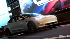 GT7 v1.40 upgrade includes brand-new vehicles and tracks, a unusual opportunity to climb behind the wheel of a virtual Tesla Model 3 Performance