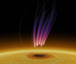 An amazing aurora-like screen tookplace above a Sunspot
