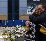 Adam Johnson: Crowds collect to pay homage to ice hockey gamer
