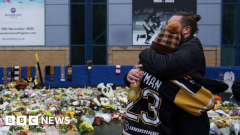 Adam Johnson: Crowds collect to pay homage to ice hockey gamer