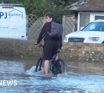 BBC checkouts scene of Bognor Regis flooding