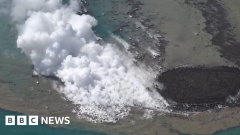 Japan volcano: Plumes of smoke as brand-new island emerges after eruption