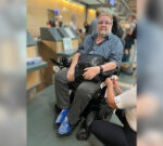 Traveler in wheelchair states he was left with septic injury after being eliminated from flight on food trolley