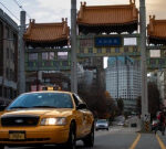 Yes, that’s a yellow New York City taxi travelling around Vancouver — satisfy the chauffeur