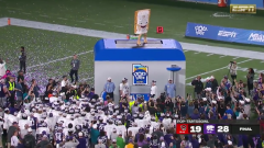 The non-edible Pop-Tarts Bowl mascot provided a extremely amusing message before getting toasted