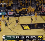 Caitlin Clark drainedpipes a buzzer-beater from the Iowa logodesign to defeat Michigan State, and fans were in wonder