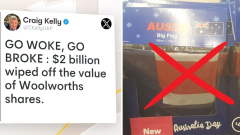 Professional knocks ‘go woke, go broke’ declares as Woolworths share cost plunges after it disposed Australia Day product