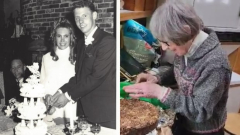 This lady discovered a decades-old weddingevent memory buried in her freezer