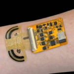 Electronic skin for tracking tension actions