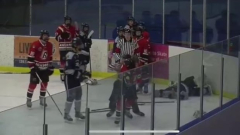 B.C. hockey authorities stating little after battle leaves goalie lying still on ice