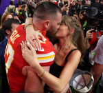 6 lovable Travis Kelce and Taylor Swift videos and pictures from the Chiefs Super Bowl afterparty