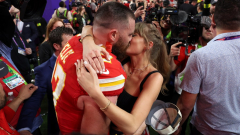6 lovable Travis Kelce and Taylor Swift videos and pictures from the Chiefs Super Bowl afterparty