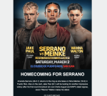 Serrano vs. Meinke + Jake Paul: How to Watch Fight Night, Live Stream, Start Time, PPV Info
