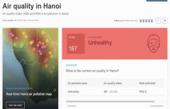 Vietnamese capital Hanoi tops list of most contaminated cities
