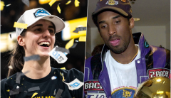Caitlin Clark recreated an renowned Kobe Bryant image after winning the Big Ten Championship