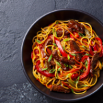 Soy Sauce Fried Noodles with Pork