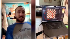 Male plays online chess utilizing his mind with chip implant from Elon Musk’s Neuralink