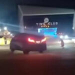 Traveler vans brawl and crash exterior Pattaya club