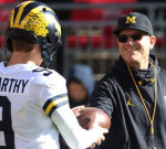Jim Harbaugh is reportedly pumping up J.J. McCarthy’s stock to boost the Chargers’ NFL draft pick