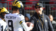 Jim Harbaugh is reportedly pumping up J.J. McCarthy’s stock to boost the Chargers’ NFL draft pick