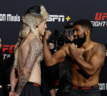 UFC Fight Night 240 weigh-in faceoff highlights video, image gallery: Brendan Allen, Chris Curtis primed for rematch