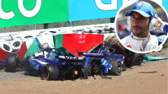 Japanese Grand Prix stopped as Daniel Ricciardo’s crash with Alex Albon activates red flag