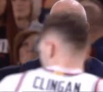 Donovan Clingan’s head conveniently eclipsed Dan Hurley as he seemingly dropped an f-bomb during national title game